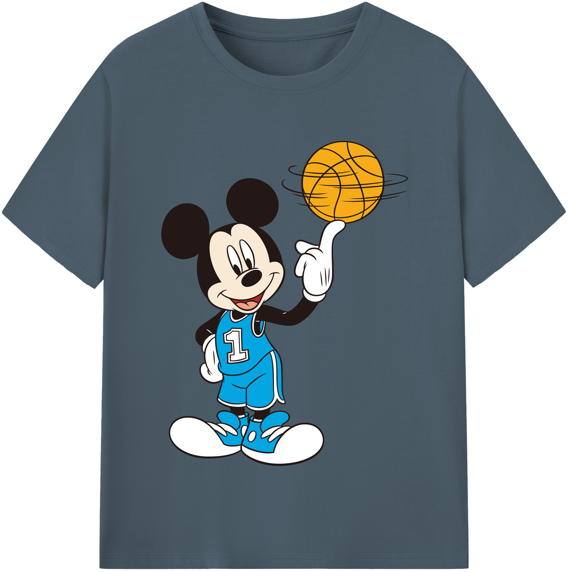 （画像用） ミッキーマウス Mickey Mouse 綿100％半袖Tシャツ（フロントプリント）